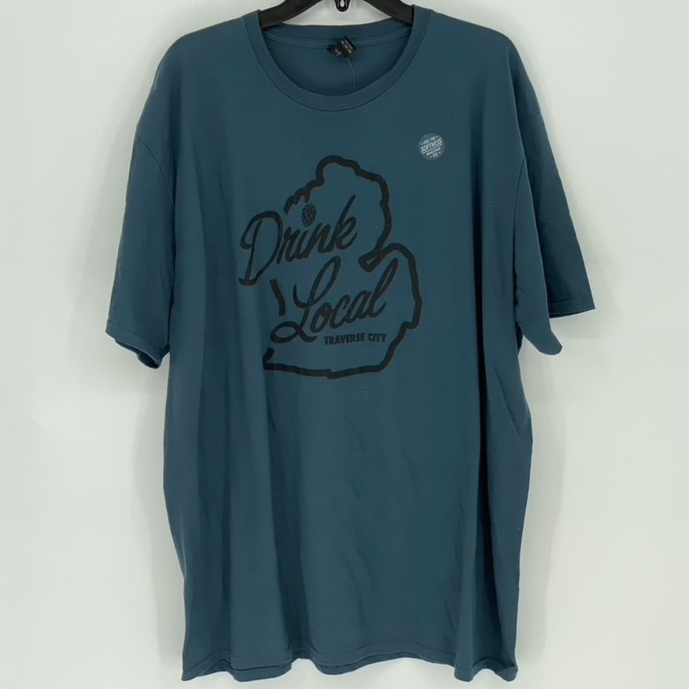 Anvil Men's Drink Local Traverse City T-Shirt